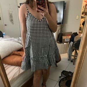 Gingham flare dress NWOT